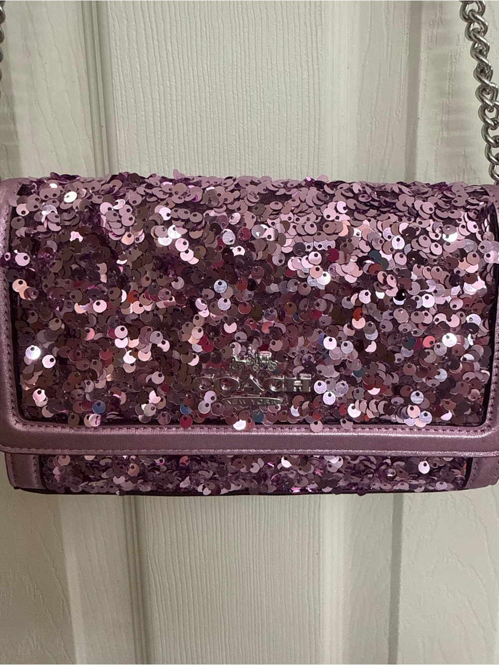 Coach Purple Sequin Crossbody Bag
